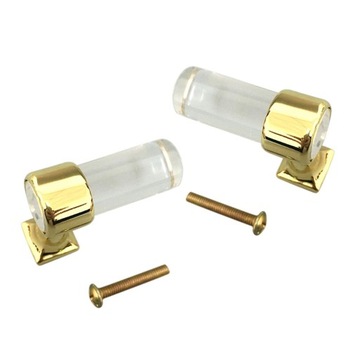 40mm A 2x Złote uchwyty do szafek Akrylowe uchwyty do szuflad HDLS9165GD 3-calowy (76 mm) otwór
