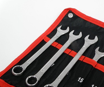 Klucze płasko-oczkowe 6-32mm 25szt. ZESTAW KLUCZY NA PŁACHCIE +ETUI KD10920