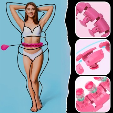 ХУЛА ХОП С Утяжеленными пабами, ФИТНЕС ДЛЯ ПОХУДЕНИЯ, СКЛАДНАЯ SMART FIT