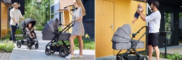 Kinderkraft B-Tour PRO - многофункциональная детская коляска, комплект 3в1 с креслом