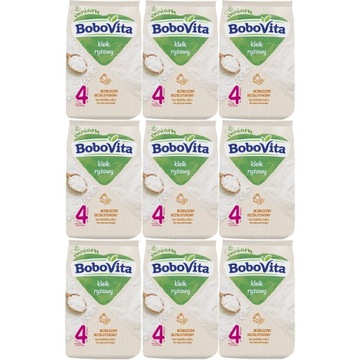 BoboVita Kaszka Kleik Ryżowy 4 m+ 160 g x 9 sztuk