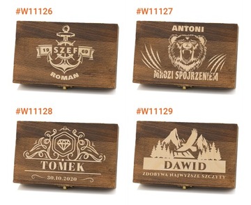 КАМНИ ДЛЯ ВИСКИ в ДЕРЕВЯННОЙ КОРОБКЕ С ГРАВИРОВКОЙ