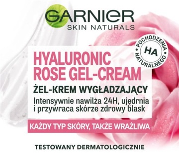 GARNIER Hyaluronic Rose krem wygładzający 50ml