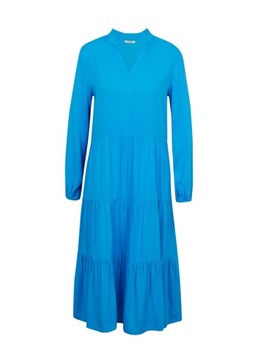 Niebieska damska sukienka wzorzysta ORSAY