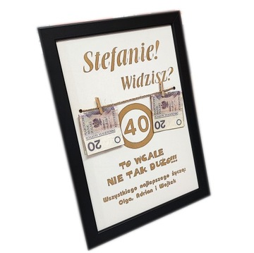 DUŻA Ramka na okrągłe urodziny 30 40 50 60 GRAWER