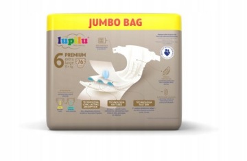 LUPILU подгузники 6 премиум +15 кг 76 шт джамбо