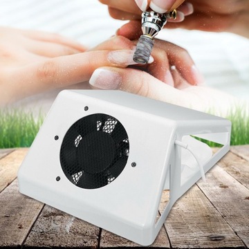 Настольный пылесос для ухода за ногтями 80 Вт - белый