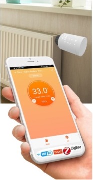 ИНТЕЛЛЕКТУАЛЬНЫЙ ТЕРМОСТАТ НА ГОЛОВКЕ TUYA ZIGBEE WIFI