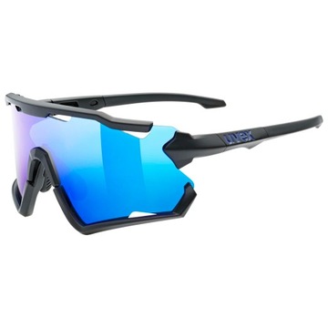 OKULARY UVEX SPORTSTYLE 228 BLACK MAT mirror blue