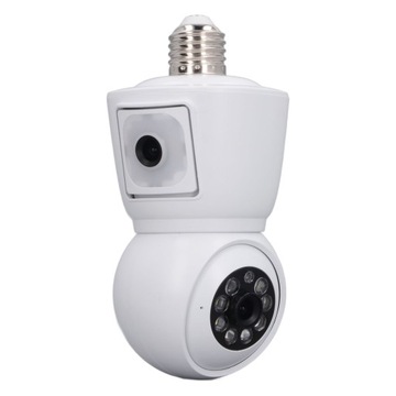 Wewnętrzna obrotowa kamera WIFI z podwójną kamerą 360 °