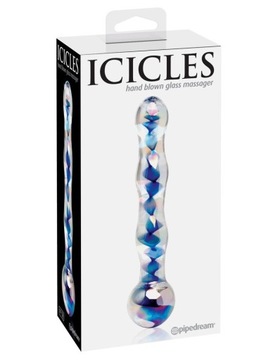 LUKSUSOWE SZKLANE GŁADKIE DILDO ICICLES No 8