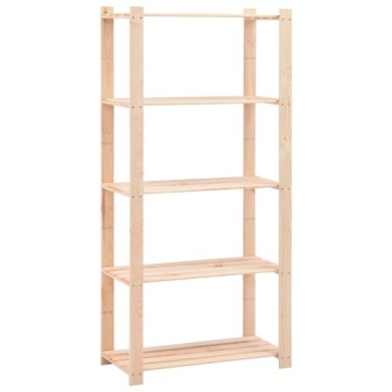 vidaXL Полки с 5 полками 2 шт 80x38x170 см сосна 250 кг