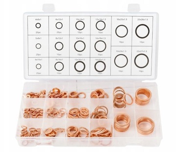 PODKŁADKI MIEDZIANE PODKŁADEK MIEDZIANYCH USZCZELKI PODKLADKA CU 220SZT