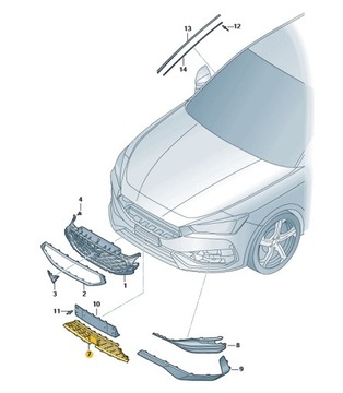 Środkowa kratka CUPRA LEON 5FA853667B9B9 ORYGINAŁ