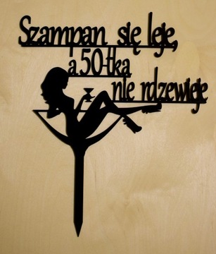 Топпер на 50-летие, сексуальная женщина в стакане, украшение для женского торта