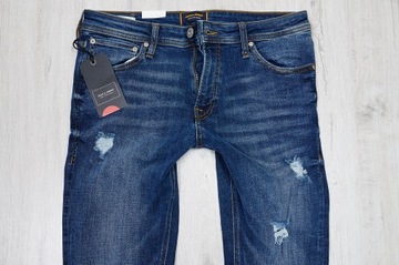 JACK&JANESSPRAY ON TOM JEANS SKINNY spodnie męskie PREMIUM 32/34 pas 82