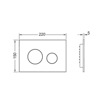 TECE TECEloop ПЛАСТИКОВАЯ КНОПКА Смыва для унитаза