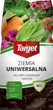 Ziemia uniwersalna TARGET gotowe PODŁOŻE DO ROŚLIN OZDOBNYCH i WARZYW 20 L