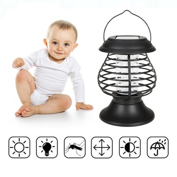 СОЛНЕЧНАЯ СВЕТОДИОДНАЯ ИНСЕКТИЦИДНАЯ ЛАМПА МУХОЛОВКА ДЛЯ КОМАРОВ, МУХ И ДРУГИХ НАСЕКОМЫХ