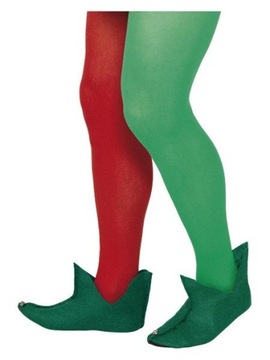 BUTY ELFA ZIELONE Z DZWONECZKIEM FILC ELFKI ŚWIĘTA