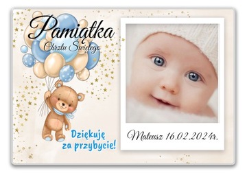 10x FOTO-MAGNES Podziękowanie Chrzest Roczek 7x10