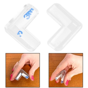 СИЛИКОНОВАЯ ЛЕНТА ЗАЩИТА КРАЯ УГЛОВ МЕБЕЛИ ЗАЩИТНЫЙ КРЫШОК x10