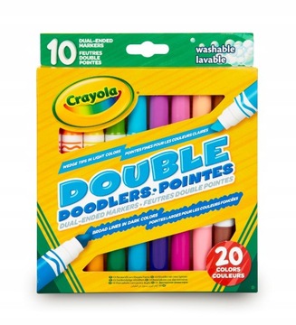 256347 Crayola Dwustronne Flamastry 20 kolorów 10 szt.