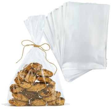 Woreczki foliowe celofanowe 20x30cm GRUBE 100 szt do prezentów pakowania