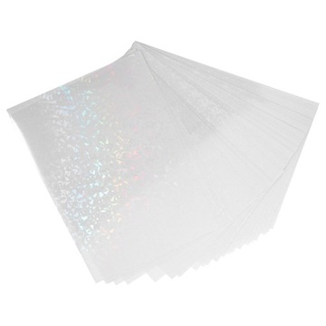 HOLOGRAFICZNE SAMOPRZYLEPNE PCV 30 SZTUK DUŻE ARKUSZY