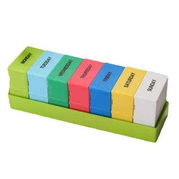 Weekly 7 Days Pill Box 28 Girds Pill Organizer Medicine Week Pillbox Plasti