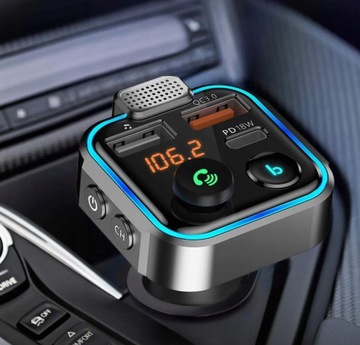 FM-передатчик Bluetooth QC USB PD для быстрого зарядного устройства