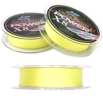 Plecionka Octa Braid Power X8 Yellow 0,10mm 150m