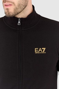 EA7 Czarny dres męski ze złotym logo XXL