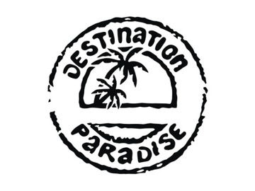 Naklejka na auto szybe DESTINATION PARADISE hawaii *15cm *Kolory
