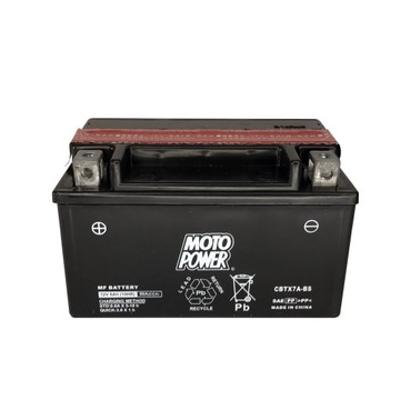 Mocny akumulator 12V 6Ah YTX7A-BS MOTOPOWER