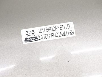 BLATNÍK LEVÝ PŘEDNÍ SKODA YETI I 5L 09-13R LF8H