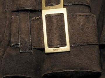 Gucci skórzany kożuch vintage damski XS/S
