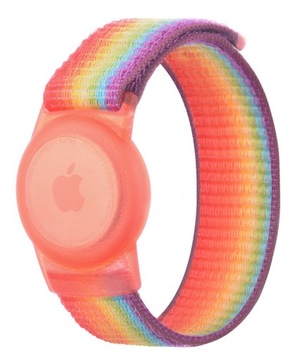 Bransoleta Pasek Opaska DLA DZIECI do APPLE AIRTAG tkanina wielokolorowy