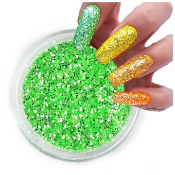 Zielony pyłek holograficzny do paznokci - PIXIE 09