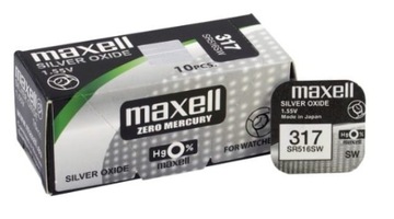 10x Bateria srebrowa MAXELL 317 / SR516SW