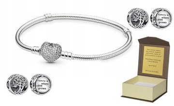 Bransoletka SREBRO 19cm do CHARMS + GRATIS B118