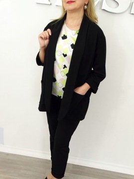 Komplet Damski Garnitur Marynarka Spodnie Duże Rozmiary 48 4XL