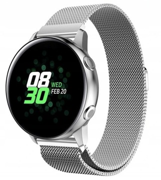 BRANSOLETA DO GALAXY WATCH 4 ACTIVE 2 SREBRNA