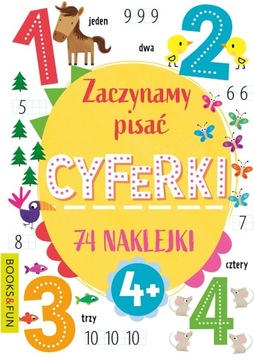 Zaczynamy pisać Cyferki 74 naklejki Książeczka do ćwiczeń Nauka pisania