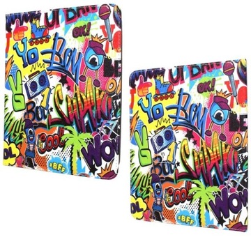 Etui do TCL TAB 10 10L 10S 5G 4G gen2 10.1 10.36 10.95 11 wzór graffiti