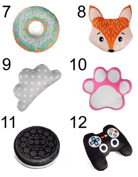 Детская декоративная подушка с плюшевым рисунком талисмана