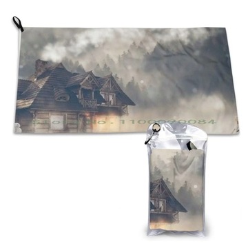 Snowy Day-Cute Winter Scene Quick Dry Towel Gym Sports Bath Portable