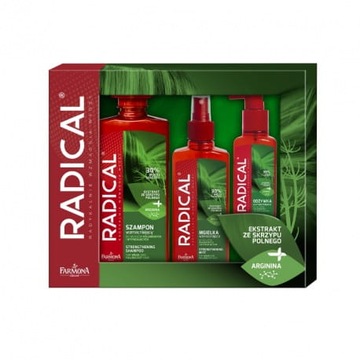 RADICAL ZESTAW do włosów szampon 400 ml + odżywka 100 ml+ mgiełka 200 ml