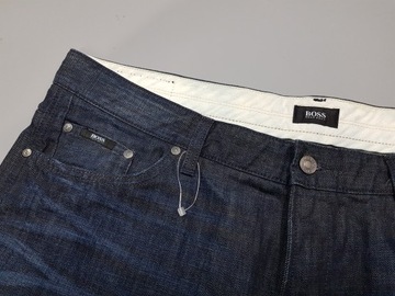 HUGO BOSS granatowe jeansy spodnie NOWE 40/32 pas 105