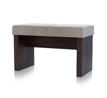 ŁAWKA DREWNIANA WENGE - pufa SOLID II przedpokój